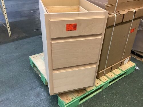 18 in. W x 24 in. D x 34.5 in. H Assembled Drawer Base Kitchen Cabinet - Lot 155