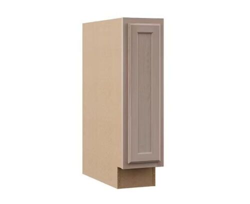 Hampton Bay 9 in. W x 24 in. D x 34.5 in. H Assembled Base Kitchen Cabinet in Unfinished with Recessed Panel - Lot 167