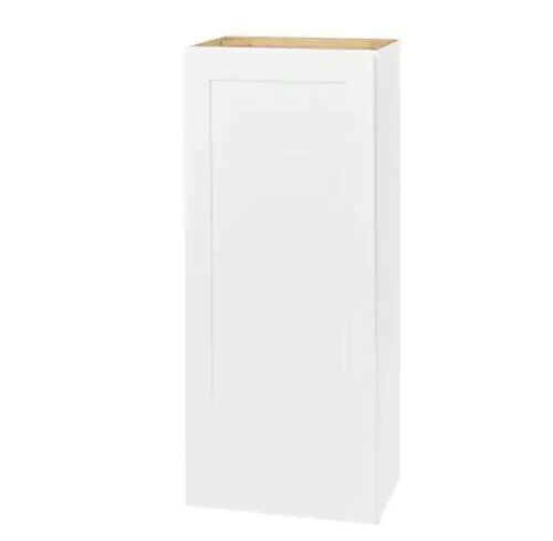 Hampton Bay Avondale 18 in. W x 12 in. D x 42 in. H Ready to Assemble Plywood Shaker Wall Kitchen Cabinet in Alpine White - Lot 187