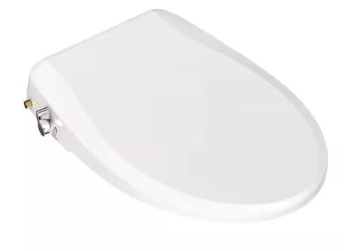 BEMIS Removable Non-Electric Soft Close Plastic Bidet Seat for Round Toilets in White with Dual-Nozzle and Night Light - Lot 113