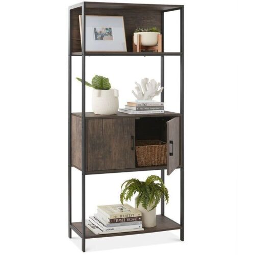Storage Bookshelf for Living Room, Walkway w/ Cabinet, Elevated Design - Lot 208