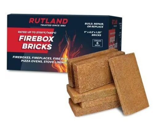 Lot of (4) Rutland 4.5 in. x 9 in. x 1.25 in. Fire Bricks, 6 Pack - Uninspected - Lot 473