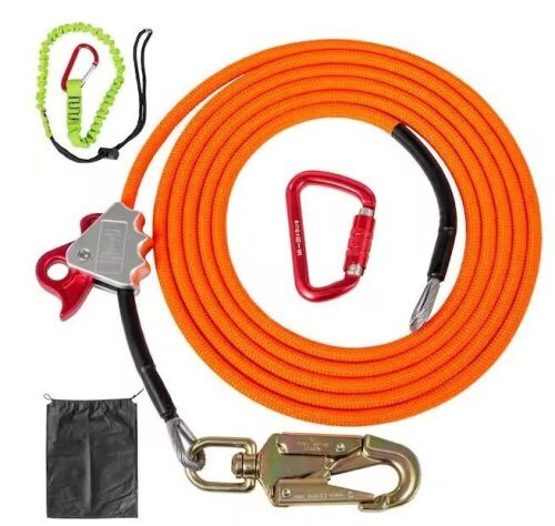 VEVOR 1/2 in. x 16 ft. Steel Core Lanyard Flipline Climbing Kit - Lot 122