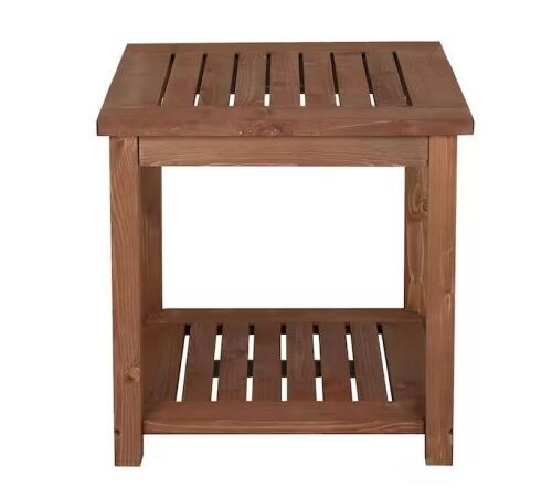 Wood Outdoor Side Table  - Lot 467