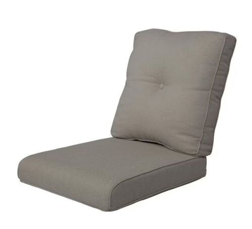 Pocassy 22 in. x 24 in. 2-Piece CushionGuard Outdoor Lounge Chair Deep Seat Replacement Cushion Set in Gray  - Lot 275