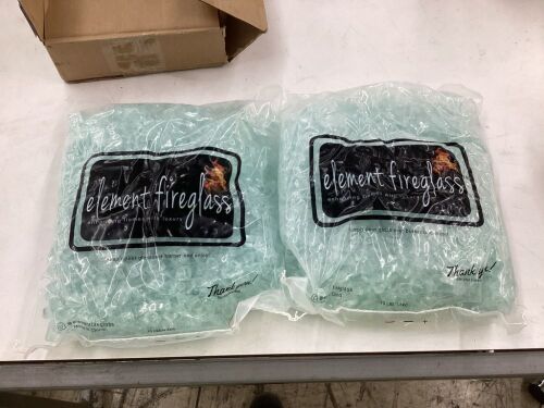 Lot of (2) Element Aquamarine 1/2 in. Large Fire Pit Glass 10lb  - Lot 369