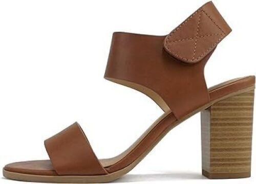 Open Round Toe Chunky Heel Ankle Strap High Heel Dress Sandals, Size 11  - Lot 639