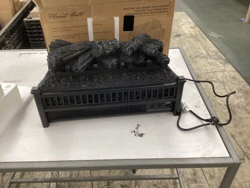 Pleasant Hearth Electric Log Insert with Heater  - Lot 285