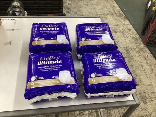 LivDry Ultimate Adult Incontinence Underwear, 3XL - Lot 768
