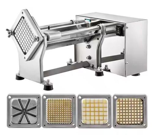 Stainless Steel Electric French Fry Cutter Machine 110V 40W  - Lot 140
