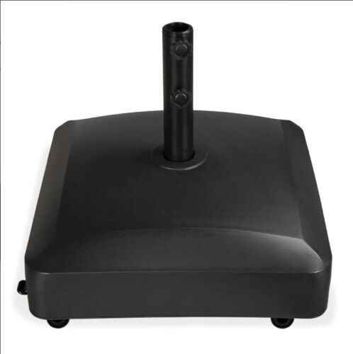 Fillable Mobile Umbrella Base Stand w/ 4 Wheels, 2 Locks, 123lb Capacity - Lot 742