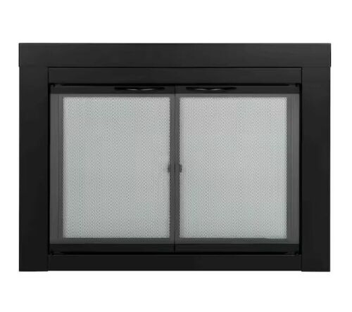 Pleasant Hearth Alpine Medium Glass Fireplace Doors  - Lot 237