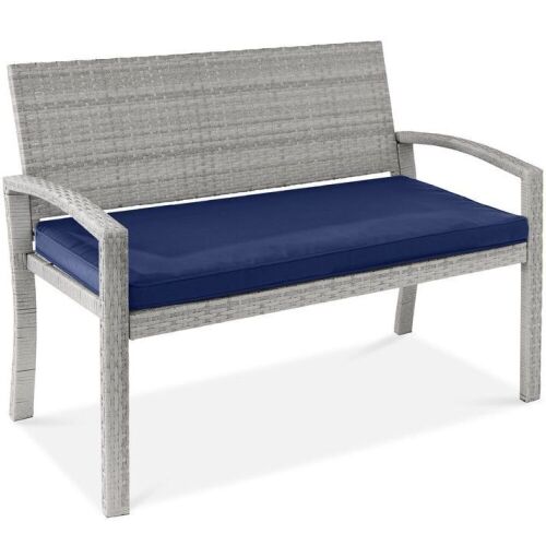 2-Person Wicker Porch Bench for Outdoor, Garden w/ 700lb Capacity - 47in - Lot 475
