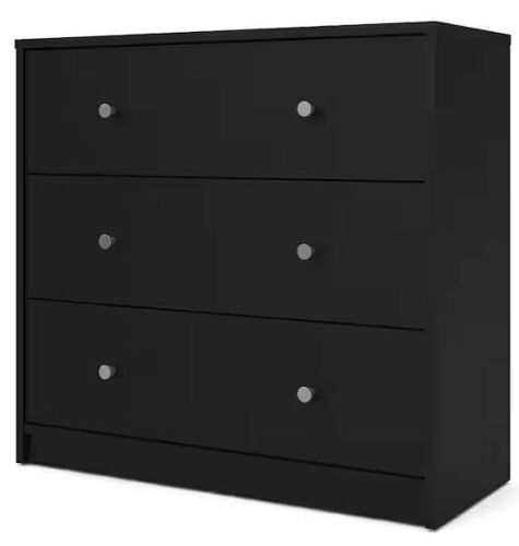 Tvilum Portland 3-Drawer Black Chest - Lot 242