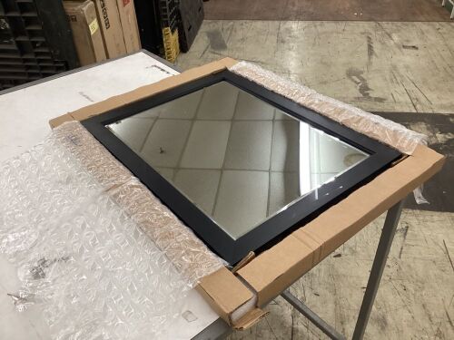 Black Framed Rectangle Mirror  - Lot 249
