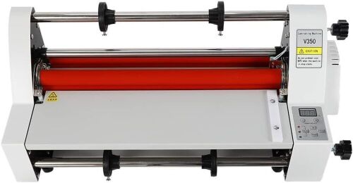 Electronic Laminating Machine 4-Roller 110V 350MM Hot/Cold Lamination Sheets Digital Display Single & Dual Sided   - Lot 264