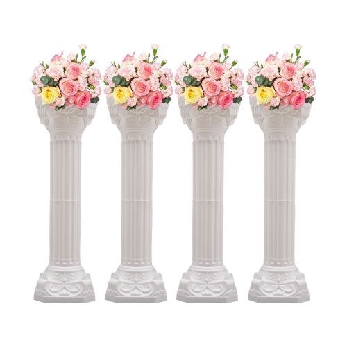 34.65" Tall Wedding Roman Column Pillar Set, 4 pc - Lot 632