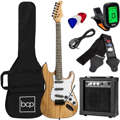 Beginner Electric Guitar Kit w/ Case, 10W Amp, Tremolo Bar - 39in - Lot 4977