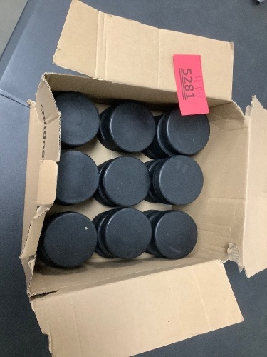 Box Of Hockey Pucks - Lot 5281