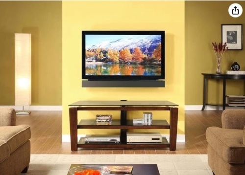 Whalen Furniture 3-in-1 Flat Panel TV Stand and Entertainment Console, 52-Inch - Lot 101