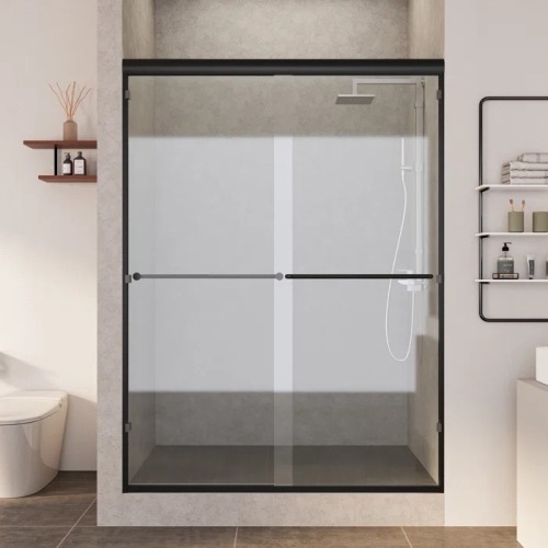 60 " W x 70" H Reversible Frameless Shower Door with Two Handles just hardware - Lot 121