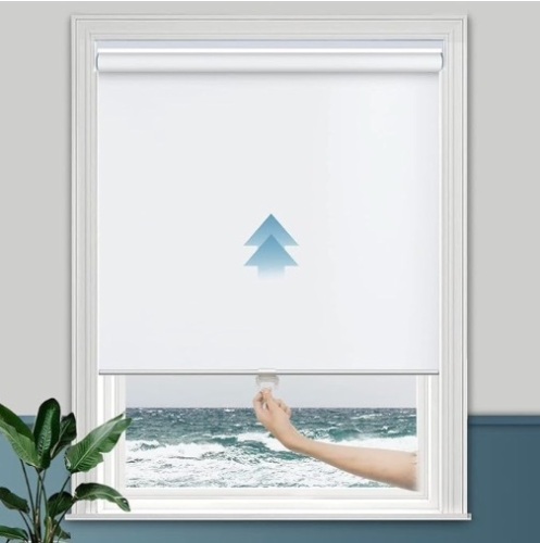 Persilux Custom 100% Blackout Window Shades Cordless Roller Shades (23" W x 72" H,)coffee color  - Lot 204