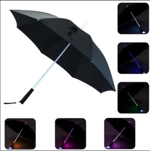 Lot of 30 NEW LED Laser Sword Light up Golf Umbrellas with 7 Color Changing On the Shaft - Lot 232