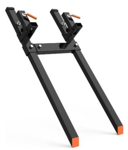 4000 lbs] 60" Heavy Duty Clamp-on Pallet Forks with Adjustable Stabilizer Bar for Tractor Bucket Loader Skid Steer - Lot 257