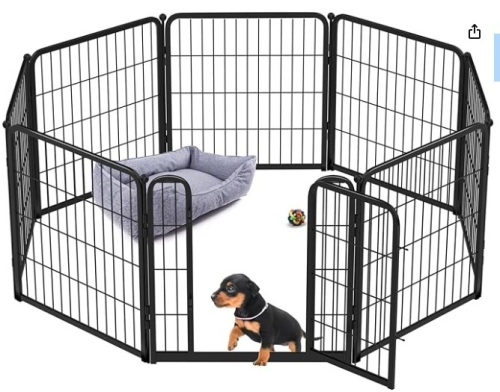 FXW Homeplus Dog Playpen Designed for Indoor Use, 24" Height for Puppy and Small Dogs, Black│Patented - Lot 300