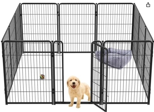 FXW Homeplus Dog Playpen Designed for Indoor Use, 40" Height for Large Dogs, Black  - Lot 50