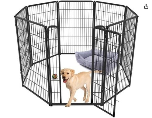 FXW Homeplus Dog Playpen Designed for Indoor Use, 45" Height for Large Dogs, Black│Patented - Lot 53