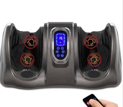 Therapeutic Foot Massager w/ High Intensity Rollers, Remote, 3 Modes - Lot 243a