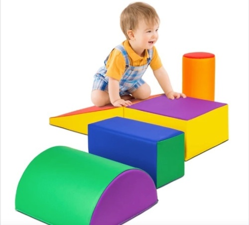 5-Piece Kids Climb & Crawl Soft Foam Shapes Structure Playset - Lot 195