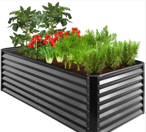 Outdoor Metal Raised Garden Bed for Vegetables, Flowers, Herbs - 6x3x2ft - Lot 343