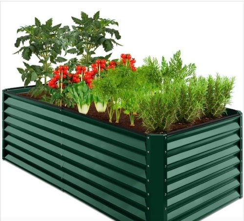 Outdoor Metal Raised Garden Bed for Vegetables, Flowers, Herbs - 6x3x2ft - Lot 400