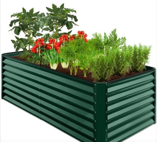 Outdoor Metal Raised Garden Bed for Vegetables, Flowers, Herbs - 6x3x2ft - Lot 401