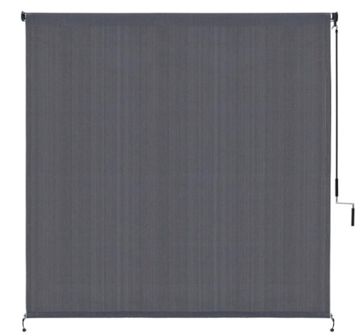 Voticky Exterior Outdoor Cordless Roller Shade Patio Sun Shade Roll Up Blind 8'X8' Gray - Lot 448