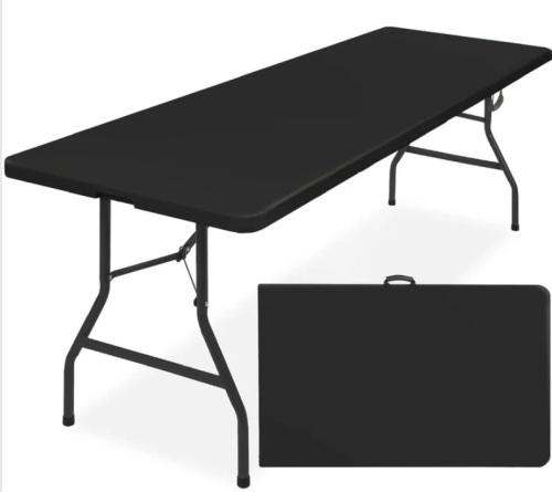 Portable Folding Plastic Dining Table w/ Handle, Lock - 8ft - Lot 352