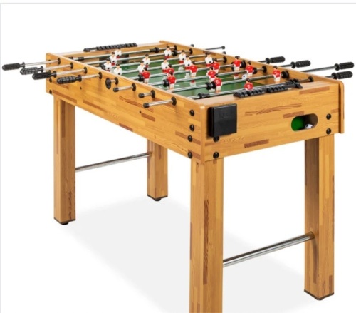 Foosball Game Table, Arcade Table Soccer w/ 2 Cup Holders, 2 Balls - 48in - Lot 375