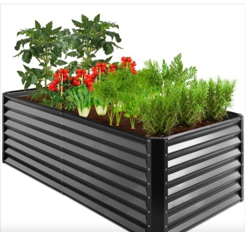 Outdoor Metal Raised Garden Bed for Vegetables, Flowers, Herbs - 6x3x2ft - Lot 430