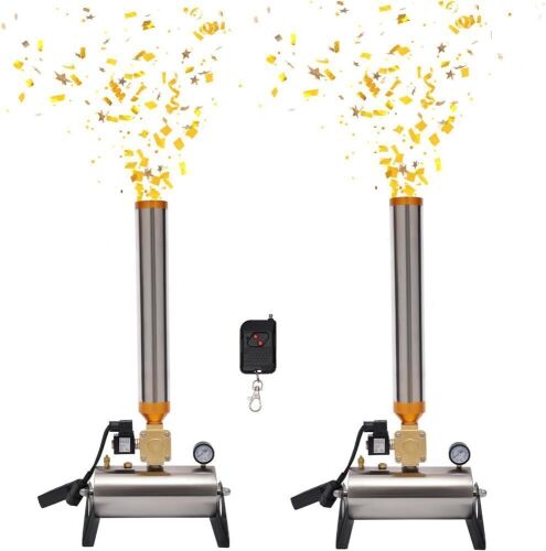 Professional Confetti Launcher Cannon Machine w/Remote 110V 150W 2 Piece  - Lot 94