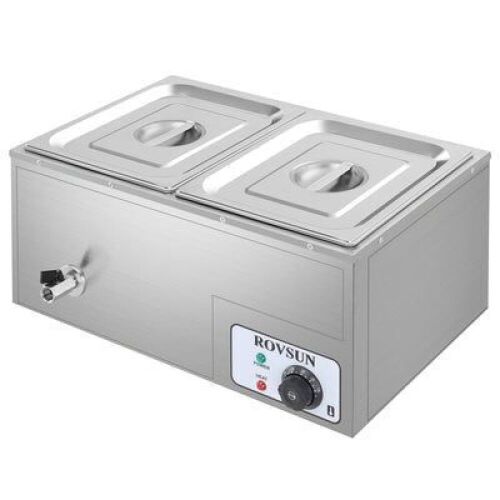 ROVSUN 21QT 600W 110V 2-Pan Electric Steam Table Food Warmer Countertop Commercial - Lot 99