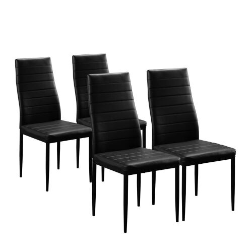 High Back Dining Chairs, Set of 4  - Lot 132