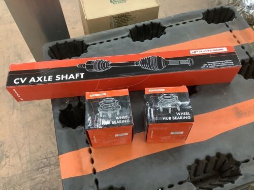 CV Axle Shaft & Wheel Hub Bearings, Unknown Fit  - Lot 171