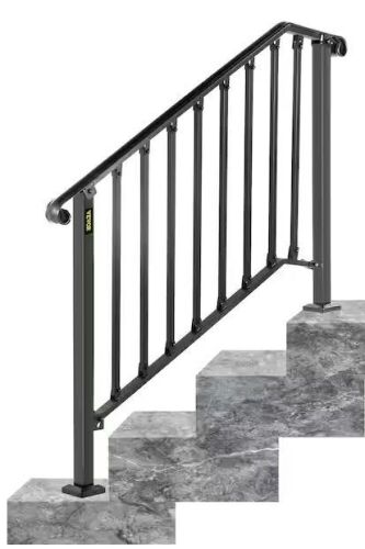 3 ft. Handrails for Outdoor Steps Fit 3 or 4 Steps - Lot 261