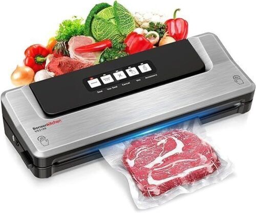 Bonsenkitchen Dry Vacuum Sealer Machine with 5-in-1 Easy Options for Sous Vide and Food Storage - Lot 279