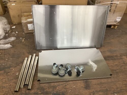 ROVSUN Stainless Steel Equipment Stand 48" L x 30" W x 28" H with Wheels - Lot 281