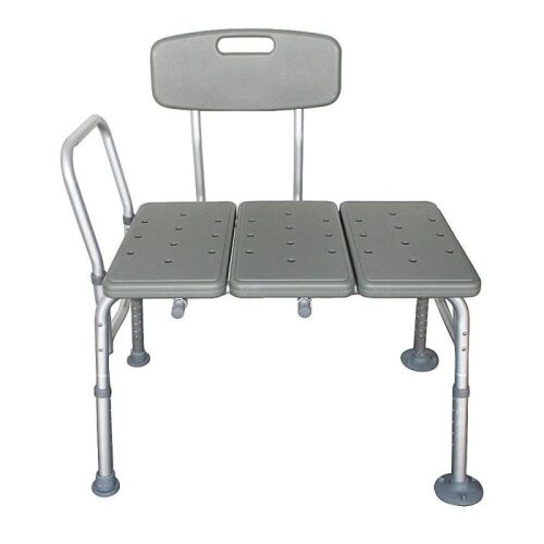 Adjustable Shower Transfer Bench with Backrest & Armrest, 330lb Capacity  - Lot 301