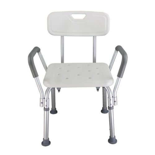 Shower and Bath Chair with Arms and Back, White  - Lot 351