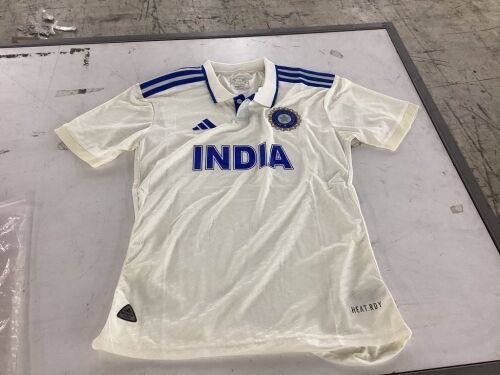 Adidas India Cricket Test Jersey, Small  - Lot 580